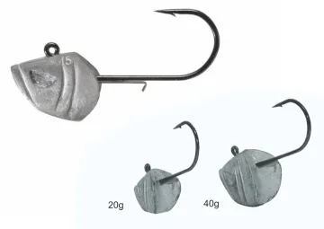 Berkley Jig Kopf Haken FLEX FISHEAD 20G, Jigkopf 3/0, Twisterkopf, Bleikopf