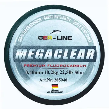 GER-Line MEGACLEAR Fluorocarbon Angelschnur MADE IN GERMANY -  GER-LINE®