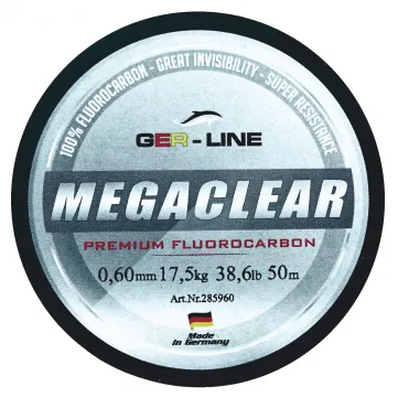 GER-Line MEGACLEAR Fluorocarbon Angelschnur MADE IN GERMANY -  GER-LINE®