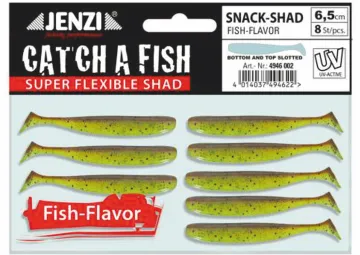 Jenzi Snack-Shad Flav. 3x 8/SB 6,5cm Set 1 mit 3 Farben